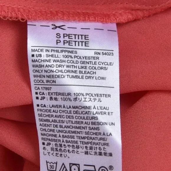 Banana Republic Factory  Ruffle Sleeve Blouse Shirt Gold Buttons Small Petite - Picture 11 of 11